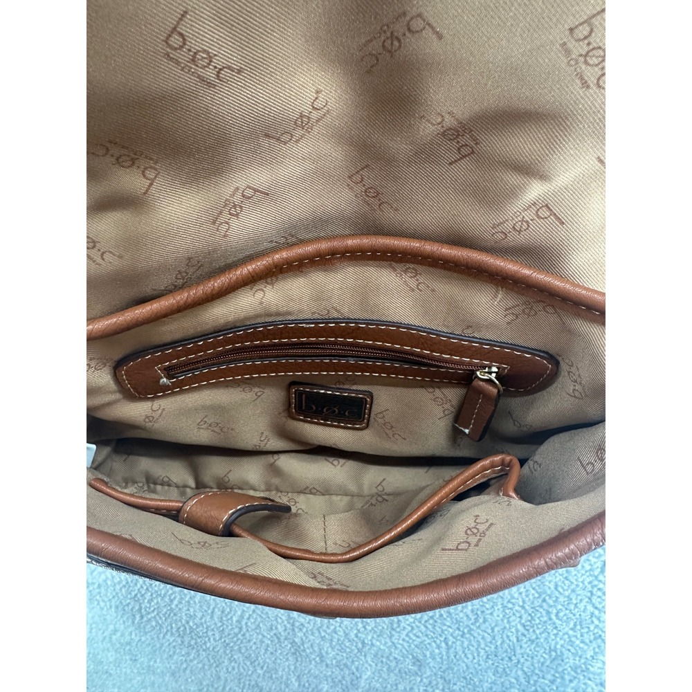 b.o.c. Crossbody Bag Woven Accent Buckle Detail Everyday Purse - Picture 9 of 11